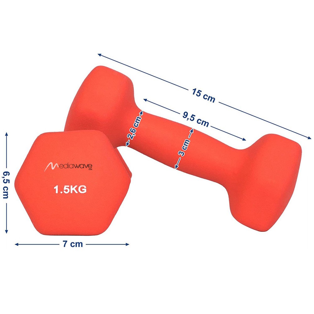 Manubrio in neoprene di 1,5 kg esercizi 176749...