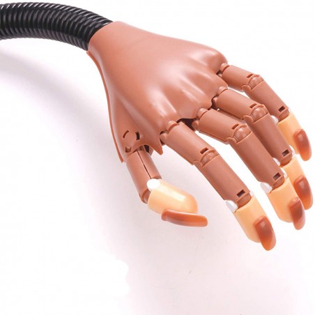 Mano finta snodabile per pratica nail art 184706 con 100 tips e supporto tavolo