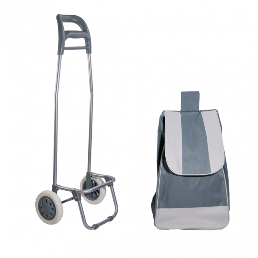 Trolley per la spesa con borsa colore GRIGIO in...