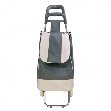 Trolley per la spesa con borsa colore GRIGIO in poliestere art. 741781 con ruote