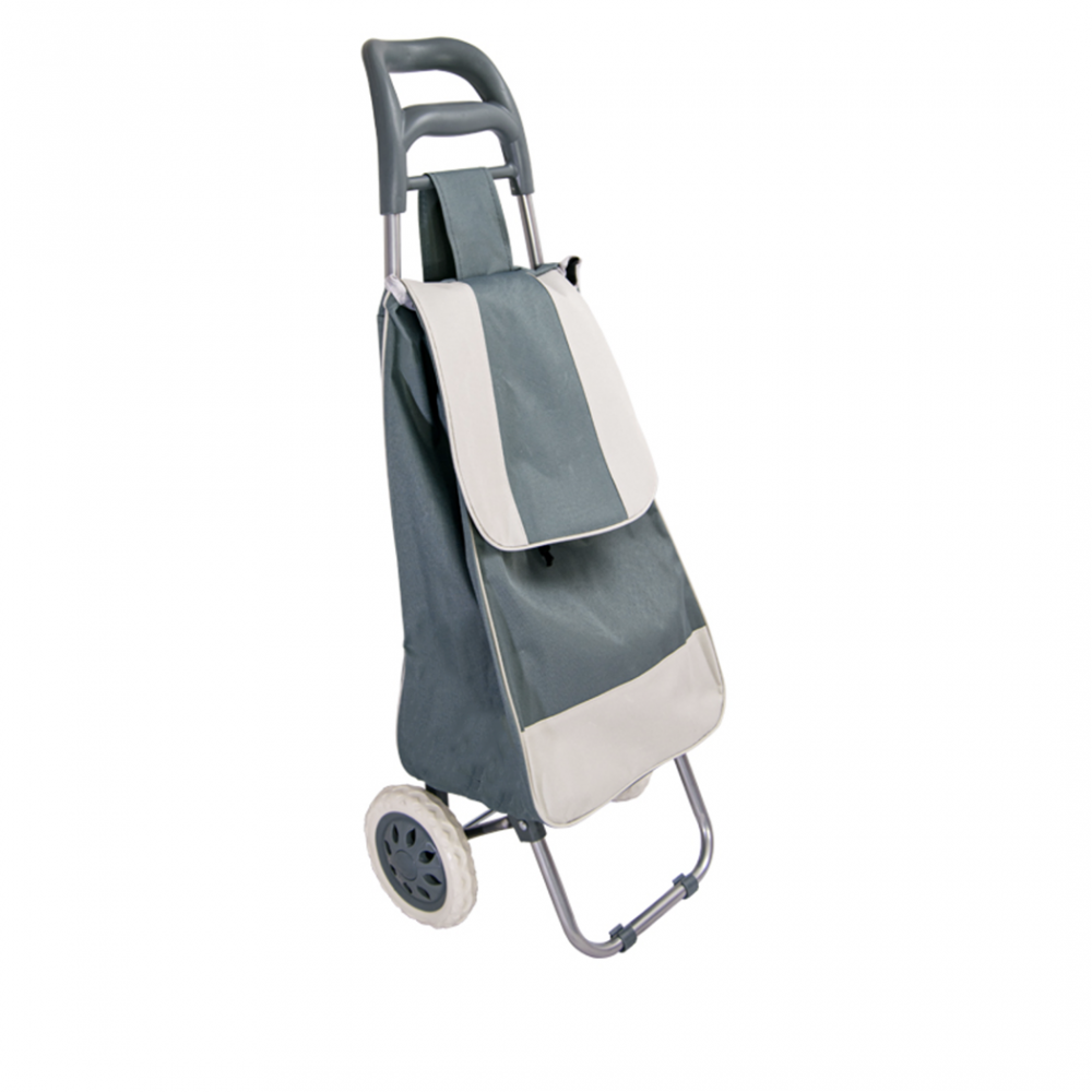 Trolley per la spesa con borsa colore GRIGIO in poliestere art. 741781 con ruote