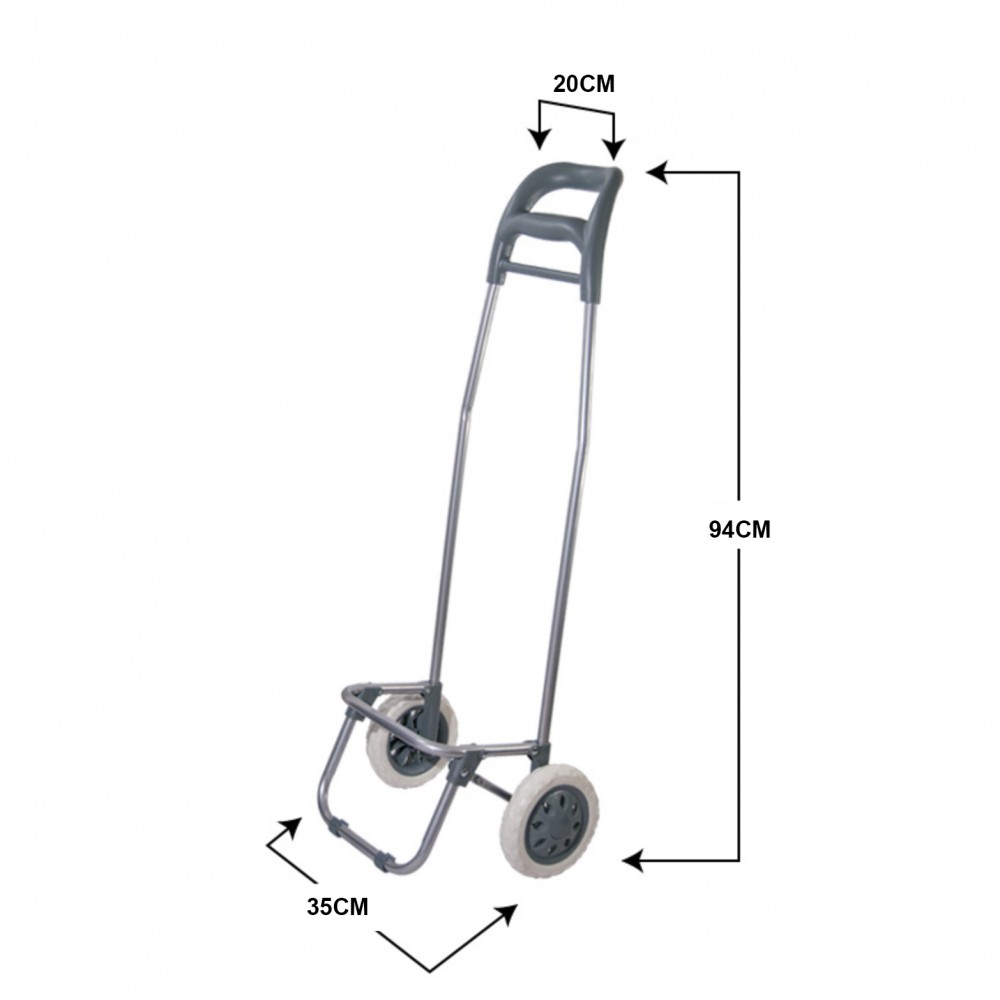 Trolley per la spesa con borsa colore GRIGIO in...