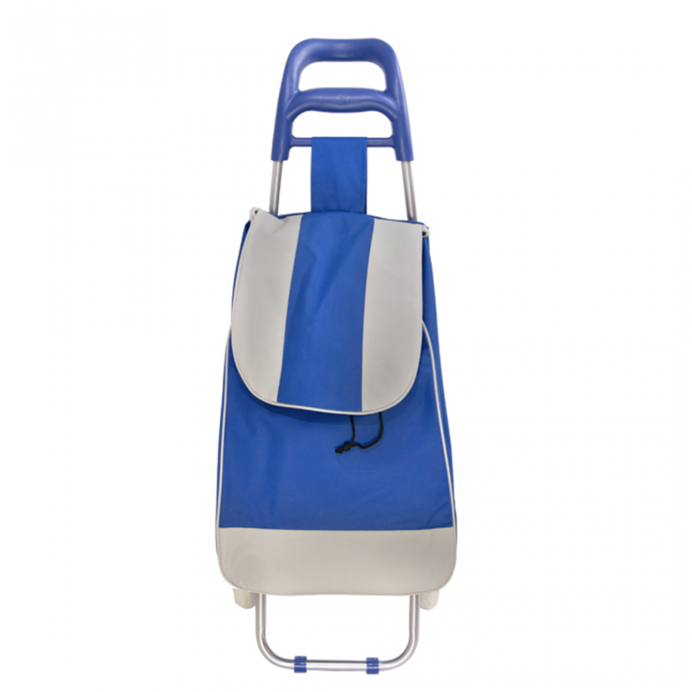 Trolley per la spesa con borsa colore BLU in poliestere art.741057