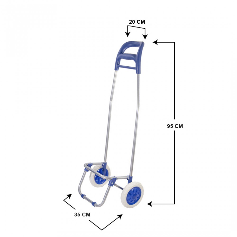Trolley per la spesa con borsa colore BLU in...