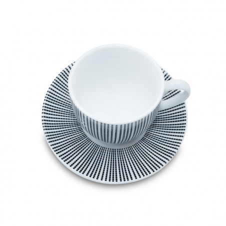 Set 6 tazzine da caffe' con piattino con decorazione righe 270046 di porcellana