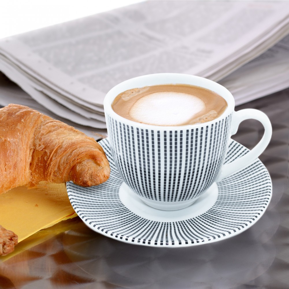 Set 6 tazzine da caffe' con piattino con...