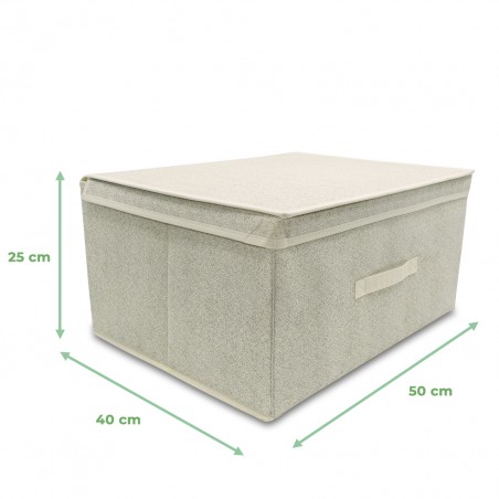 Contenitore salvaspazio BEIGE sottoletto 745017 cambio stagione 50x40xH25 cm