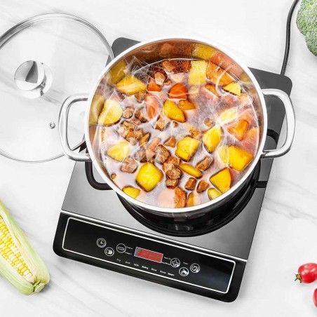 Piano induzione singolo 2000W EIP2000 SWISS LINE con timer 7 modi di cottura