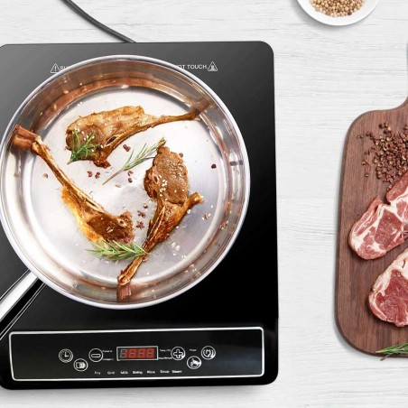 Piano induzione singolo 2000W EIP2000 SWISS LINE con timer 7 modi di cottura