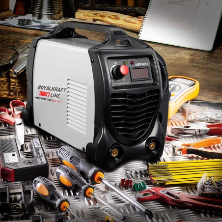 Saldatrice IGBTN350 Inverter 300A ROYAL KRAFT amperometro digitale e maniglia