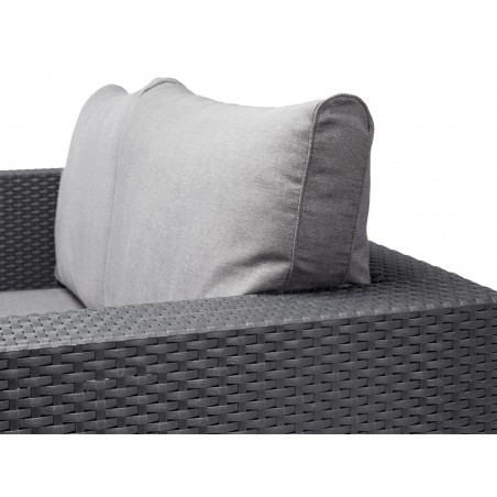 Salotto resina da giardino SALTA SOFA' con tavolino ANTRACITE 4 posti salottino