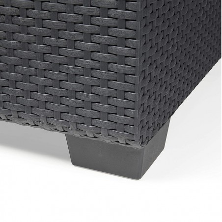 Salotto resina da giardino SALTA SOFA' con tavolino ANTRACITE 4 posti salottino