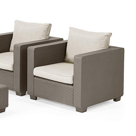 Salotto resina da giardino SALTA SOFA' con tavolino CAPPUCCINO 4 posti salottino