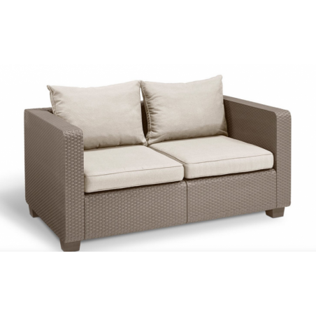 Salotto resina da giardino SALTA SOFA' con tavolino CAPPUCCINO 4 posti salottino