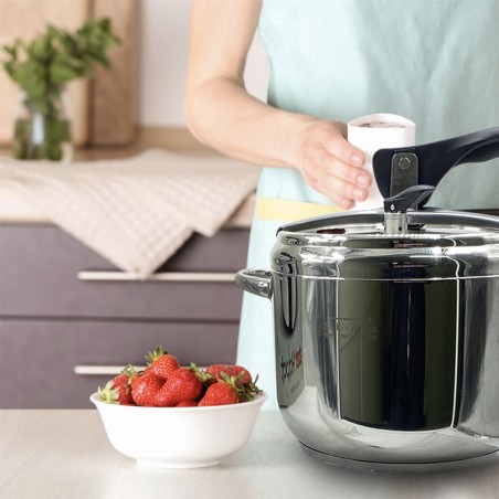 Pentola a pressione 5LT HOTPOT induzione ABERT acciaio 4 Valvole sicurezza Ø20cm