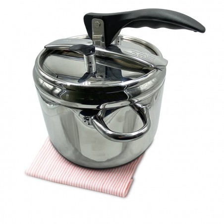 Pentola a pressione 5LT HOTPOT induzione ABERT acciaio 4 Valvole sicurezza Ø20cm