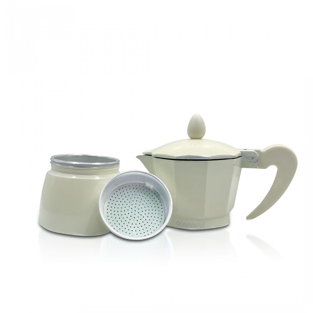 Set 3 caffettiere BEIGE in alluminio art....