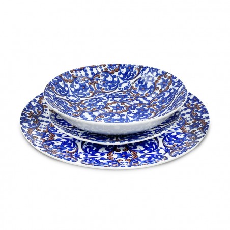 Servizio Tavola 18pz FELICIA 408008 in Porcellana Piatti Fondi Piani e Dessert