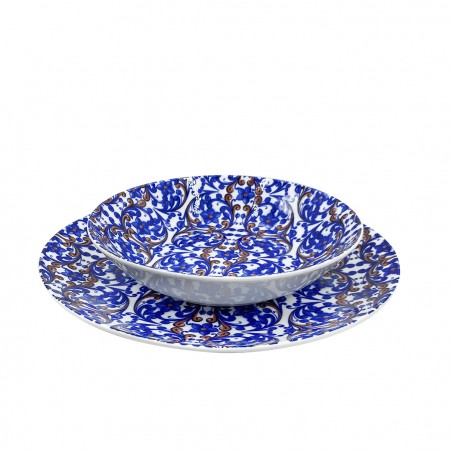 Servizio Tavola 18pz FELICIA 408008 in Porcellana Piatti Fondi Piani e Dessert