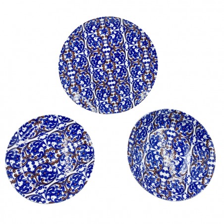 Servizio Tavola 18pz FELICIA 408008 in Porcellana Piatti Fondi Piani e Dessert