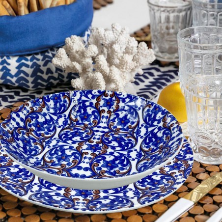 Servizio Tavola 18pz FELICIA 408008 in Porcellana Piatti Fondi Piani e Dessert