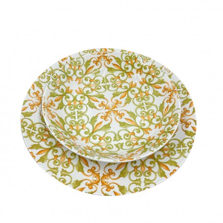 Servizio Tavola 18pz FELICIA 408010 in Porcellana Piatti Fondi Piani e Dessert