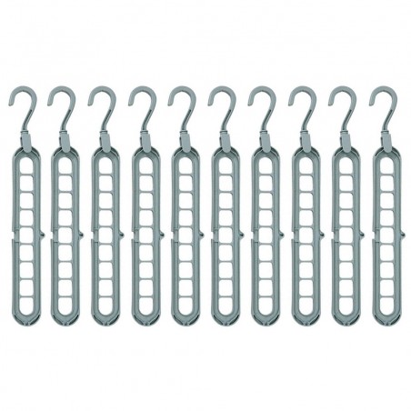 Set 10 Grucce organizzatore appendiabiti salvaspazio Clothes Hanger Storage