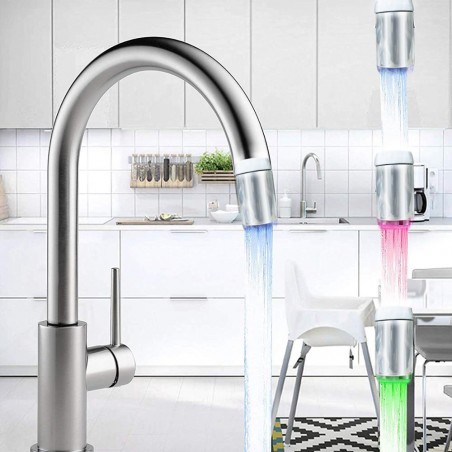 Filtro rubinetto dell'acqua a LED Light universale flusso colorato cromoterapia