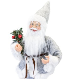 Babbo Natale Vestito Grigio art. 144189 Addobbo Natalizio... 2