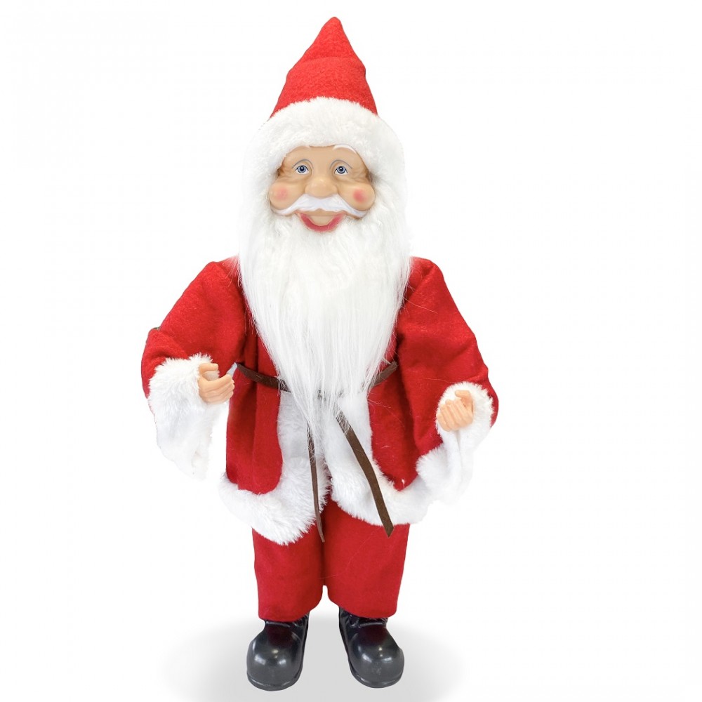 Babbo Natale Vestito Rosso art. 144192 Addobbo Natalizio 40H cm con Minilucciole