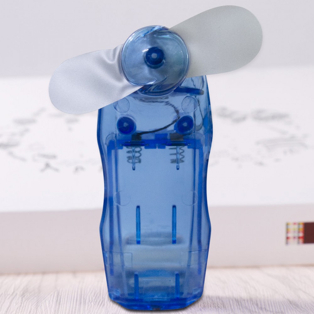 Mini ventilatore portatile a batterie a 2 pale...