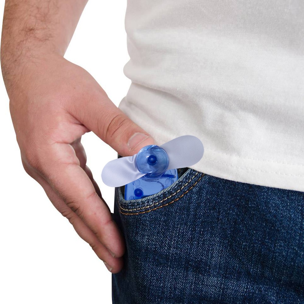 Mini ventilatore portatile a batterie a 2 pale...