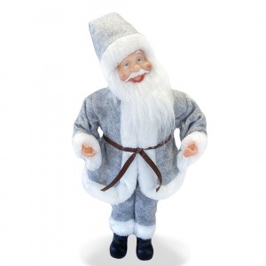 Babbo Natale Grigio 144197 45H cm con Meccanismo a...