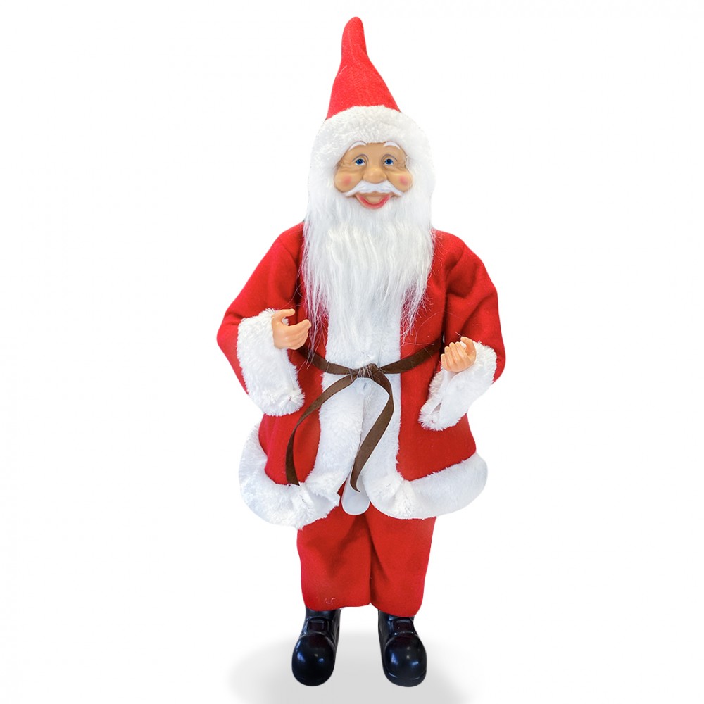 Babbo Natale Vestito Rosso art. 144200 Addobbo Natalizio 50H cm con Minilucciole