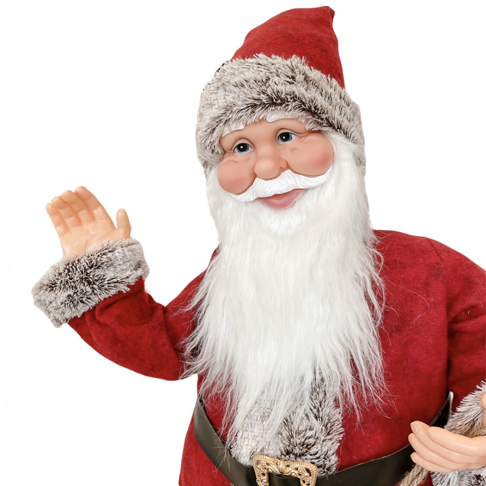 Babbo Natale Rosso e Grigio 144207 Addobbi 80H...