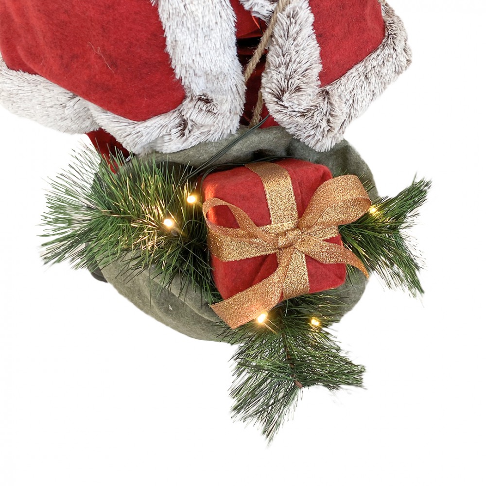 Babbo Natale Rosso e Grigio 144207 Addobbi 80H...