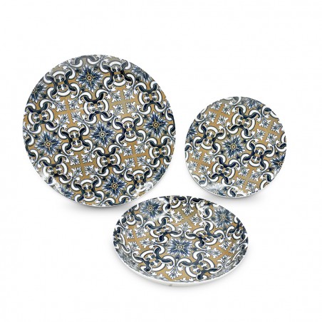 Servizio Tavola 18pz FELICIA 408011 in Porcellana Piatti Fondi Piani e Dessert