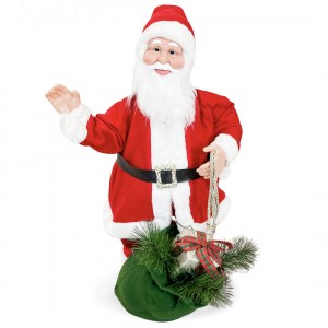Babbo Natale Rosso e Bianco 144208 Addobbi 80H cm con...