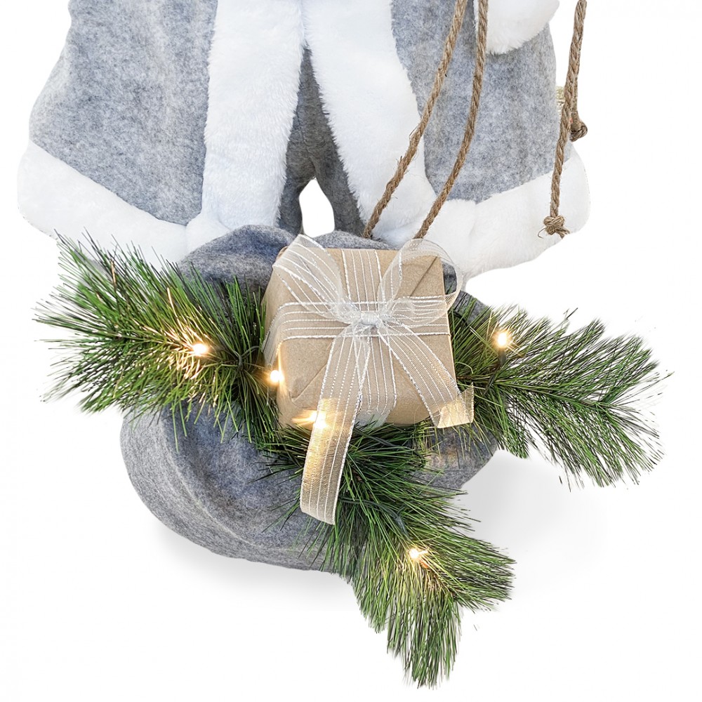 Babbo Natale Vestito Grigio 144209 Addobbi 80H...