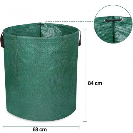 Sacco da Giardino in Polipropilene Fino a 300L Resistente a Idrorepellenti e UV