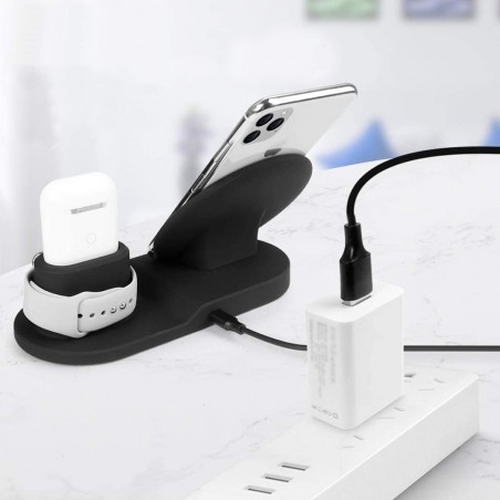 Stazione di ricarica 3 in 1 art. 000305 wireless per smarphone 2A dock wifi