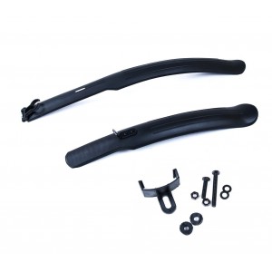 Coppia di parafanghi paraspruzzi universale per biciclette incluso kit di fissaggio di facile installazione 2