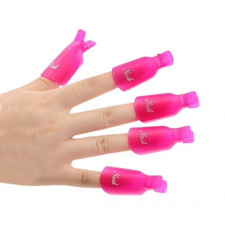 Kit 20 pz Clip Rimuovi Gel e Semipermanente 3422 per Unghie Nail Art