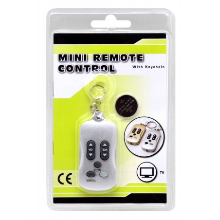Mini telecomando per Tv universale con gancio portachiavi leggero e compatto utile da portare sempre con se