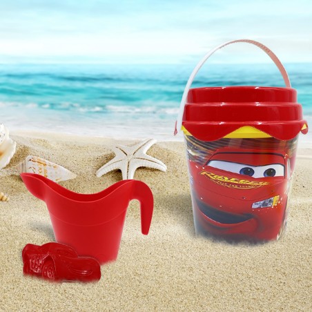 Set spiaggia bambini di Cars art. 186150 secchiello palette formine mare