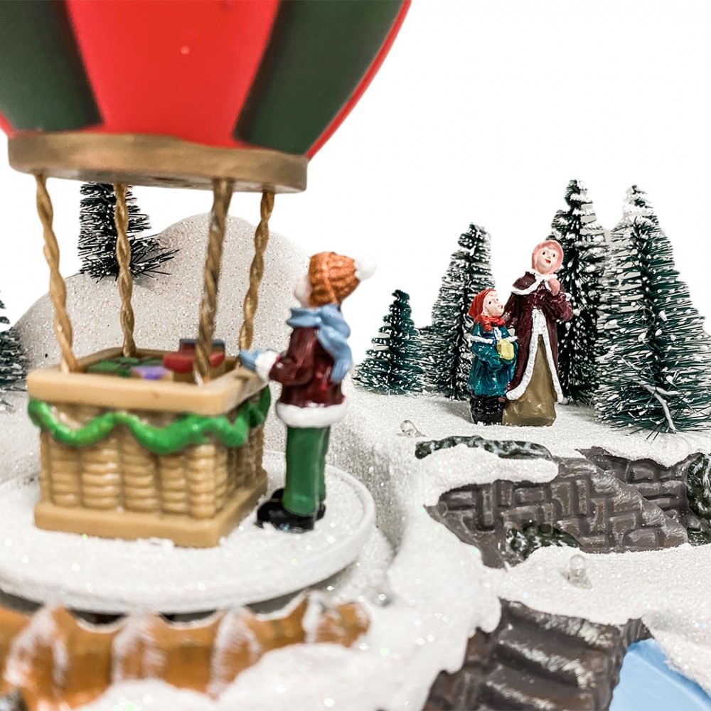 Villaggio Natalizio Mongolfiera 361014 Luci...