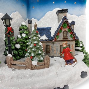 Villaggio Natalizio Libro BLU 361018 con Luci Suoni e... 2