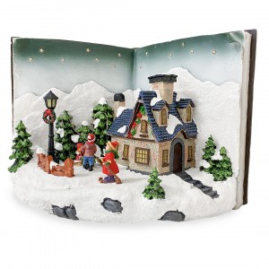 Villaggio Natalizio Libro GRIGIO 361019 con Luci Suoni... 2