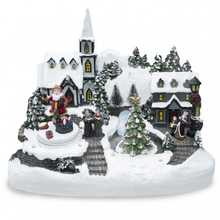 Villaggio Natalizio 361031 Giostra di Natale Luci Suoni e Movimento 32x20x25 cm
