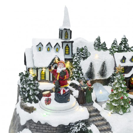 Villaggio Natalizio 361031 Giostra di Natale Luci Suoni e Movimento 32x20x25 cm